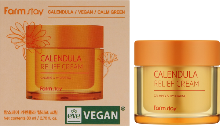 Krem do twarzy FarmStay Calendula Relief łagodzący 80 ml (8809783325933) - obraz 2