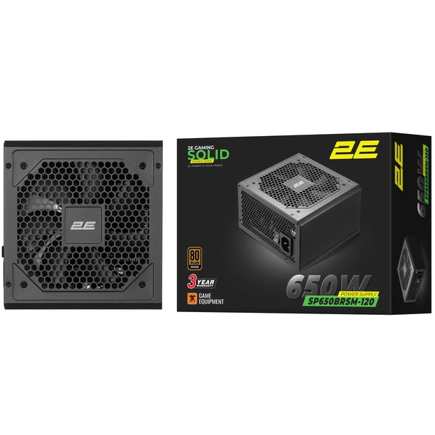 Комп’ютерний ATX PSU 2E GAMING Solid Power 650 Вт із 120-мм вентилятором і DC-DC топологією (серія 2E-SP650BRSM-120) - зображення 9