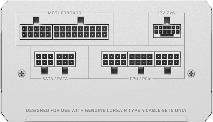 Блок живлення Corsair RM850e Gold 850W White (CP-9020293-EU) - зображення 4