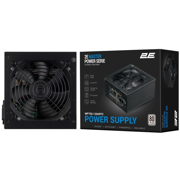 ATX-блок питания 2E Master Power 750 Вт, вентилятор 120 мм (2E-MP750-120APFC) - Фото 6 ATX-блок питания 2E Master Power 750 Вт, вентилятор 120 мм (2E-MP750-120APFC) - изображение 6