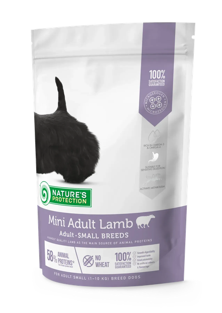 Сухий корм для дорослих собак малих порід з ягнятиною Mini Adult Lamb Small Breeds 500г - Фото 1 Сухий корм для дорослих собак малих порід з ягнятиною Mini Adult Lamb Small Breeds 500г - зображення 1