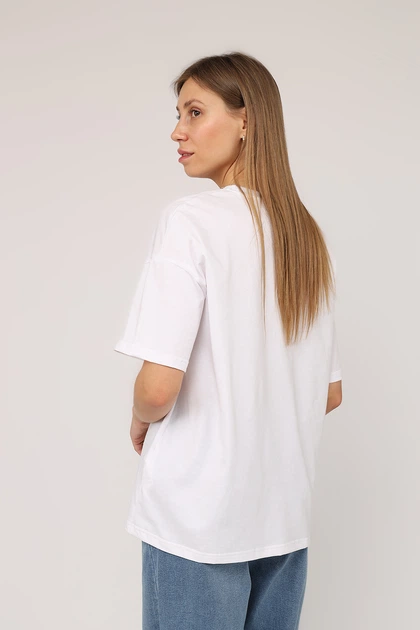 Футболка з коротким рукавом жіноча S колір білий YUKI ЦБ-00274610 - зображення 6