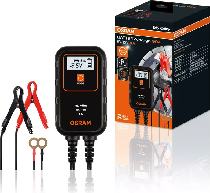 Зарядний пристрій акумуляторів OSRAM BATTERYcharge 904 6В/12В 4А (4052899620520) - зображення 10