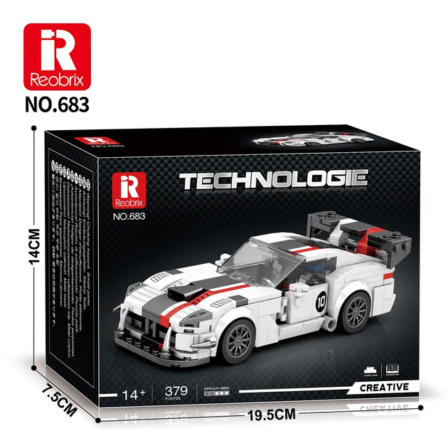 Конструктор REOBRIX Technologie: Dodge Viper, 419 деталей - изображение 5