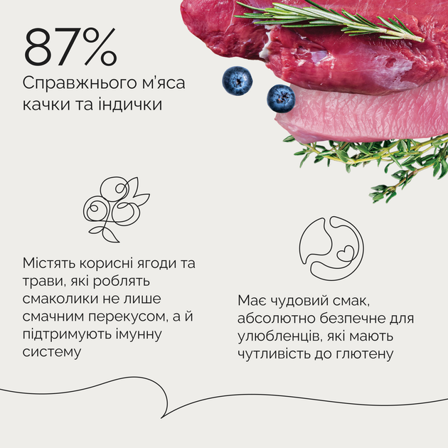Ласощі для собак Джерки Savory Fillet Turkey With Duck філе індички з качкою 100 г (4820261921151) - зображення 6