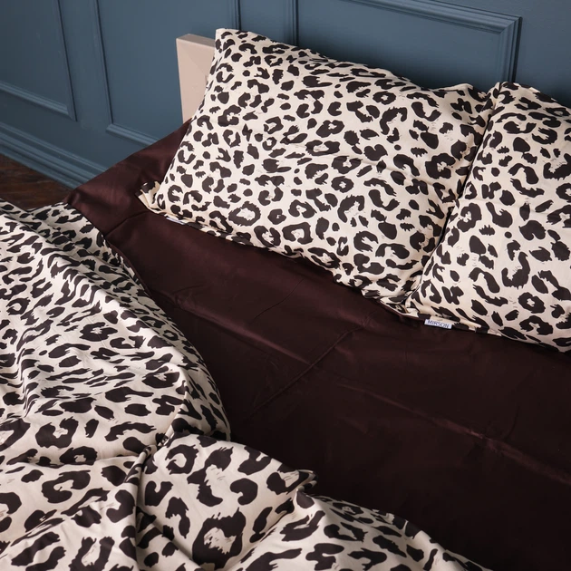 Комплект постельного белья Mirson Семейный 2 x 160 x 220 см 22-1409 Leopard Chic Сатин (2200011122274) - изображение 2