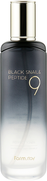 Тонер для обличчя FarmStay Black Snail & Peptide 9 Perfect омолоджувальний 120 мл (8809639172476) - зображення 2