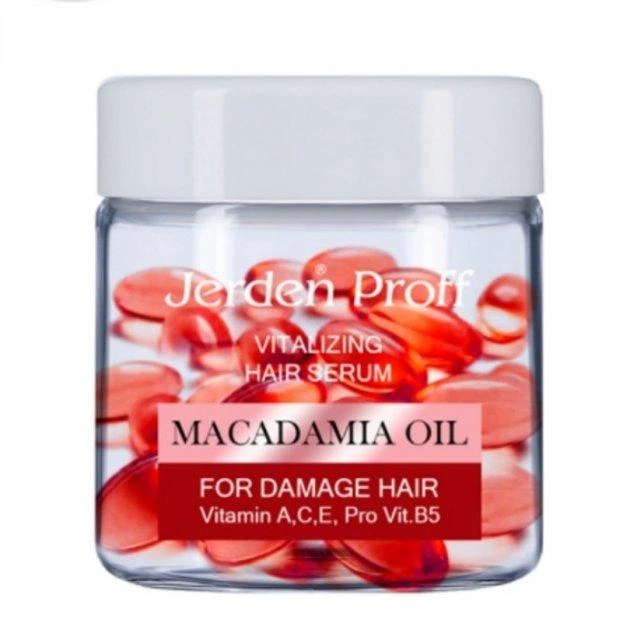 Сыворотка в капсулах регенерирующая для поврежденных волос Macadamia Oil Jerden Proff 50 шт/уп. - изображение 2