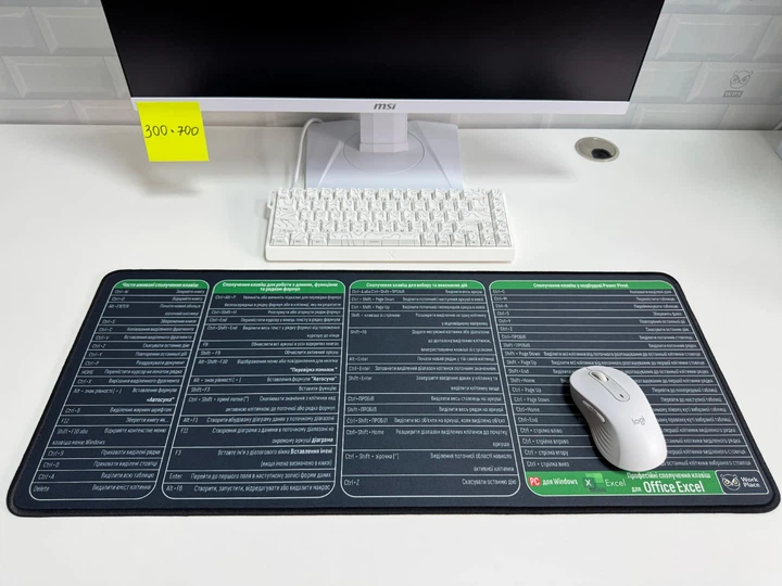 Игровая поверхность WorkPlaceShop Сочитание Клавиш для Microsoft Excel 300х700 мм - изображение 2