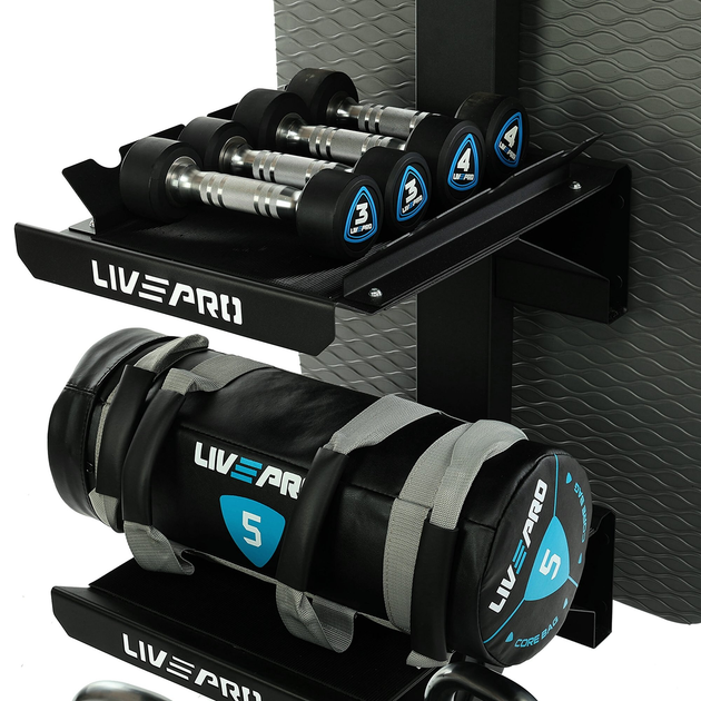 Стеллаж модульный для инвентаря кроссфит LiveUp LP8875 STORAGE RACK - изображение 4
