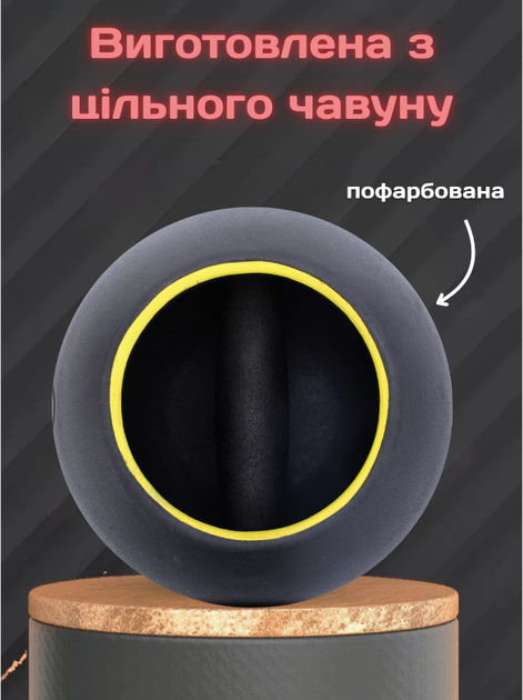 Гиря-колокол чугунная окрашенная черная BALL BELL LiveUp LP8047-26LB 12кг (чугун) - Фото 2 Гиря-колокол чугунная окрашенная черная BALL BELL LiveUp LP8047-26LB 12кг (чугун) - изображение 2