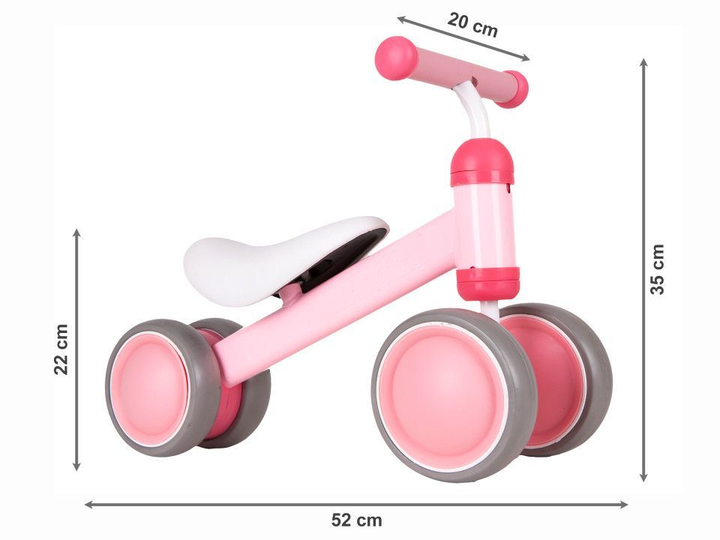 Rowerek treningowy EcoToys Mini JM-118 Różowy (5903089066460) - obraz 6