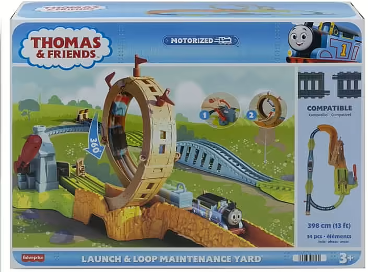 Ігровий набір Fisher-Price Thomas and Friends Двір для запуску та обслуговування 14 деталей (0194735089130) - зображення 1