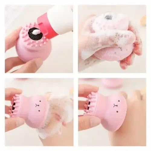 Силіконова щітка для очищення пор і масажа обличчя Etude House My Beauty Tool Exfoliating Jellyfish Silicon Brush - зображення 2
