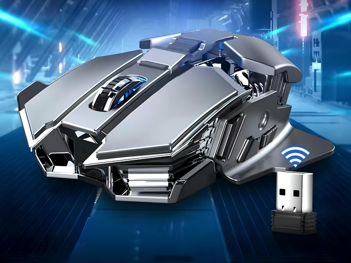 Мышь игровая AULA SC300 беспроводная с регулируемой RGB подсветкой, аккумулятором и 3200 DPI, серый - Фото 6 Мышь игровая AULA SC300 беспроводная с регулируемой RGB подсветкой, аккумулятором и 3200 DPI, серый - изображение 6
