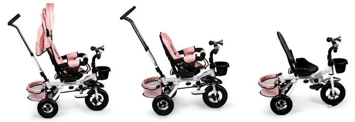 Триколісний велосипед EcoToys Delux 360° JM-068-17 Рожевий (5903089068464) - зображення 12