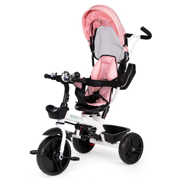 Триколісний велосипед EcoToys з поворотним сидінням 360°JM-322 Рожевий (5903769974221) - зображення 2