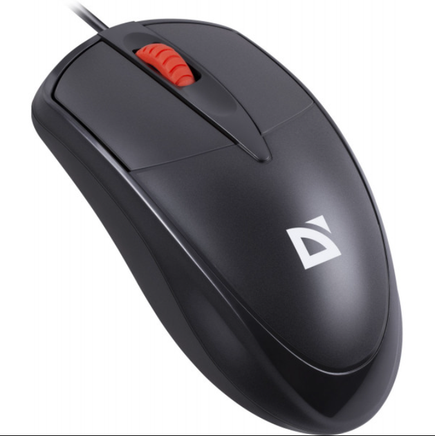 Проводная бесшумная мышка Defender Icon MB-057 3кн 1000dpi Black (52057) - изображение 2