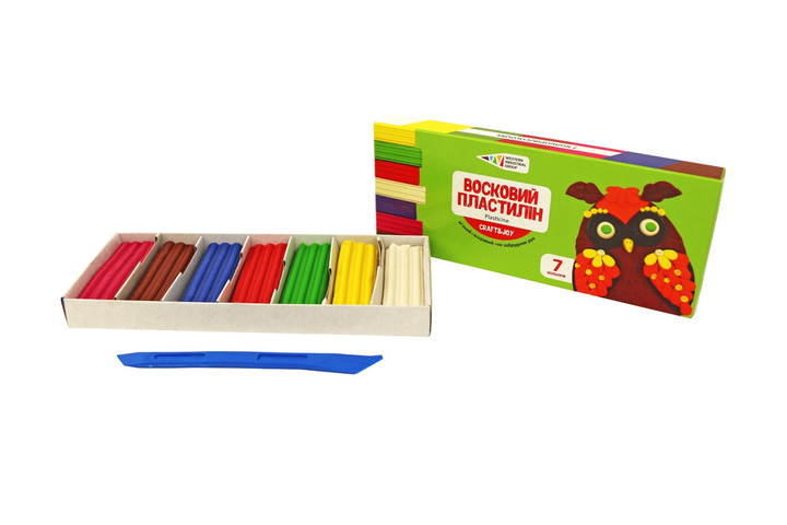 Пластилін восковий "Craft & Joy" 7 кольорів, 84 г 331015/Cr 4820072539194 - Фото 1 Пластилін восковий "Craft & Joy" 7 кольорів, 84 г 331015/Cr 4820072539194 - изображение 1