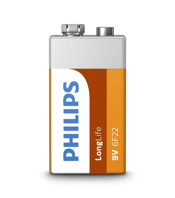 Батарейка PHILIPS longlife 9V 6F22 shrink - Фото 1 Батарейка PHILIPS longlife 9V 6F22 shrink - изображение 1
