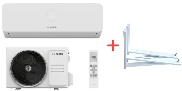 Кондиціонер Bosch CL3200i RAC 2,6 kW + Кронштейн (кріплення) для кондиціонера Acc Electrics AE-001 (1286113590471) у подарунок! - зображення 1