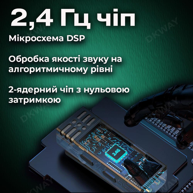 Бездротовий петличний мікрофон для Android та iPhone Type-C Lightning подвійна петличка з шумозаглушенням зарядним кейсом і 2 мікрофонами Plug&Play DKWAY X11-tc Pro + перехідник у подарунок - зображення 4
