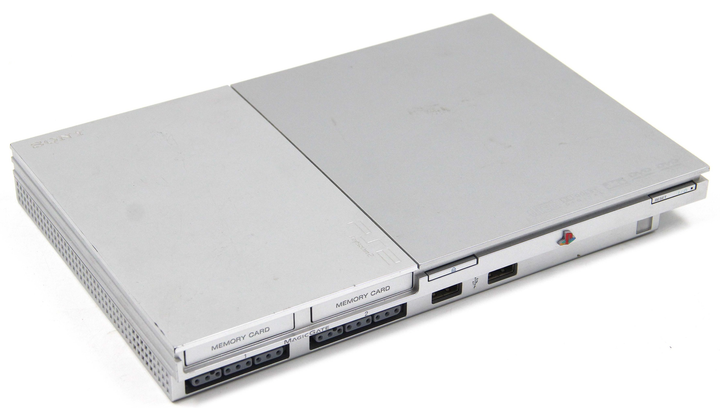 Набор Консоль Sony PlayStation 2 Slim SCPH-9xxx Europe Silver Б/У + Геймпад Проводной RMC Black - Фото 2 Набор Консоль Sony PlayStation 2 Slim SCPH-9xxx Europe Silver Б/У + Геймпад Проводной RMC Black - изображение 2
