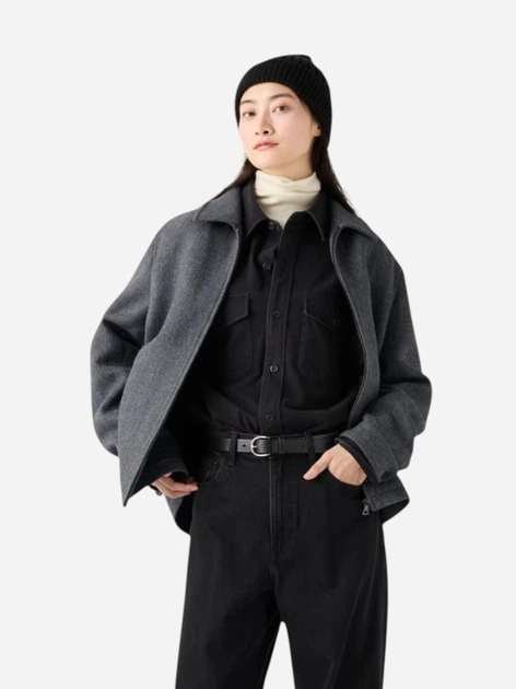 Бомбер женский Uniqlo 586445530 S Серый (1159830914) - изображение 3