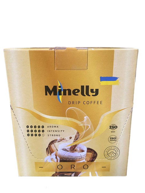 Кофе в дрипах Minelly ORO 10 шт Минелли 100% Арабика - Фото 1 Кофе в дрипах Minelly ORO 10 шт Минелли 100% Арабика - изображение 1