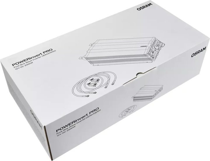 Автомобільний інвертор OSRAM 12/230В 2000 Вт RCD Чиста синусоїда (4052899631069) - зображення 6