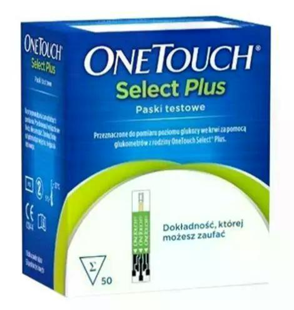 One Touch Select Plus 50 штук тест-полоски - зображення 1