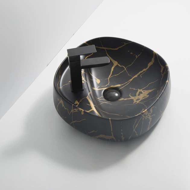 Раковина накладна MIXXUS PREMIUM WAVE-0201 MARBLE 430х430х150mm (отвір під змішувач) (MP6536) - изображение 4