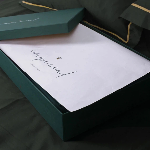 Простынь MirSon Imperial&nbsp;Satin&nbsp;Emerald 240x260 см (2200008576523) - изображение 10