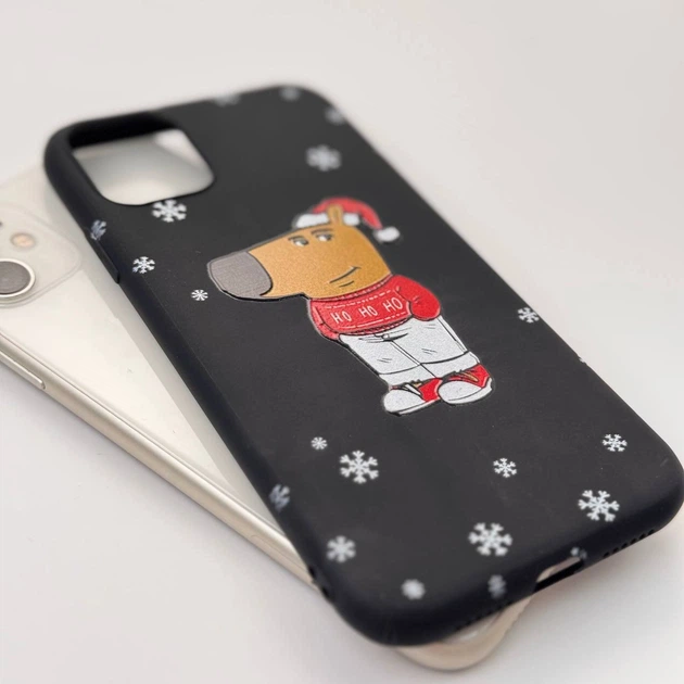 Чохол для Huawei P30 чорний матовий soft touch Chill Guy Santa (11840050964583498) - Фото 5 Чохол для Huawei P30 чорний матовий soft touch Chill Guy Santa (11840050964583498) - зображення 5