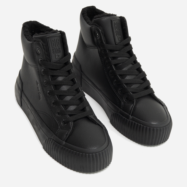 Sneakersy damskie ocieplane Big Star OO274796 38 Czarne (5900714802622) (955555907619900) - Outlet - obraz 2