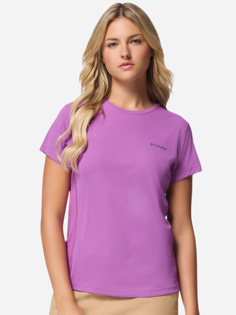 Спортивна футболка жіноча Columbia Zero Rules Light SS Crew 2131723581 XS Razzle (195982263458) - зображення 1