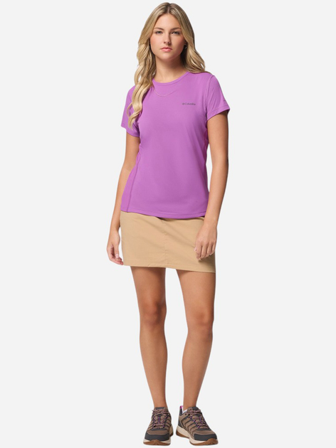 Спортивна футболка жіноча Columbia Zero Rules Light SS Crew 2131723581 XL Razzle (195982263410) - зображення 3