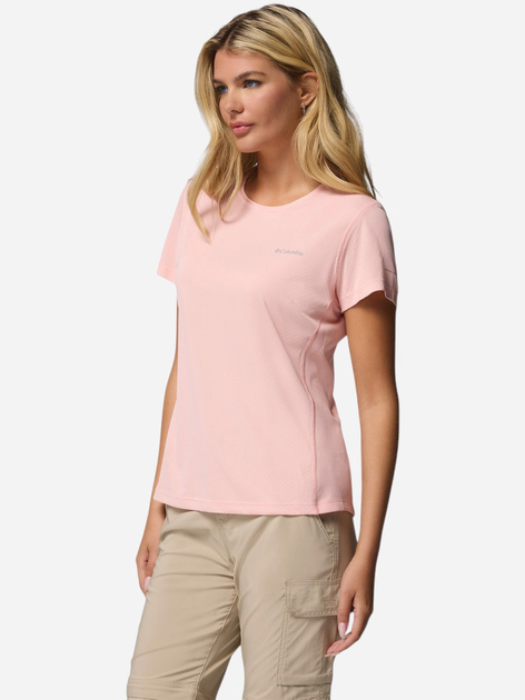 Спортивна футболка жіноча Columbia Zero Rules Light SS Crew 2131723669 XS Рожева (195982263496) - зображення 5