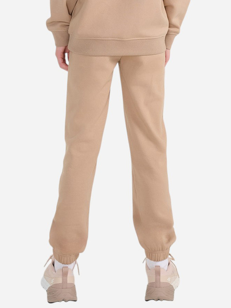 Spodnie dresowe dziewczęce młodzieżowe joggery 4F 4FJWSS25TTROF1187-83S 140 cm Beżowe (5905700426158) - obraz 2