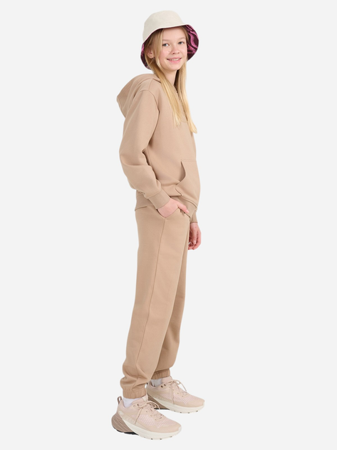 Spodnie dresowe dziewczęce joggery 4F 4FJWSS25TTROF1187-83S 128 cm Beżowe (5905700426165) - obraz 4