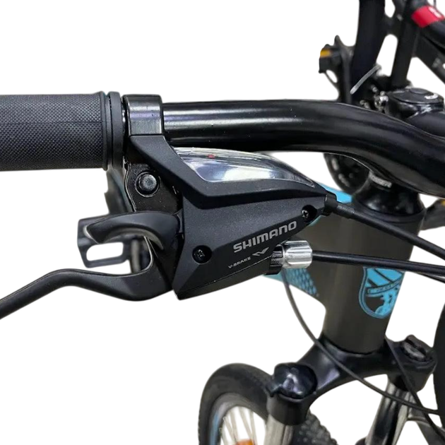 Горный велосипед с алюминиевой рамой 14" и колесами 26" Crosser Stream Серо-бирюзовый - изображение 3