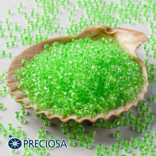 Бисер 08756 Чешский Preciosa 10/0, Прозрачный, Окраска из Середины CTCM, Салатовый, Круглый, 50 г - Фото 1 Бисер 08756 Чешский Preciosa 10/0, Прозрачный, Окраска из Середины CTCM, Салатовый, Круглый, 50 г - изображение 1