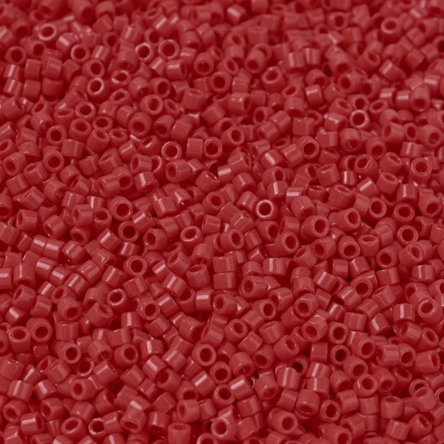 Бисер Японский MIYUKI Delica DB0723 11/0, Opaque Red, 2000шт/10г - изображение 3