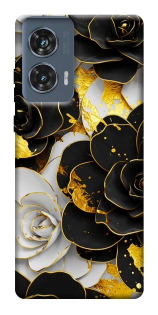 Чохол Flower black-white для Motorola Edge 50 Fusion - Фото 1 Чохол Flower black-white для Motorola Edge 50 Fusion - зображення 1