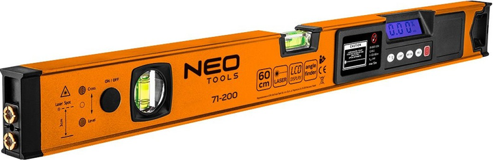 Poziomnica z wyświetlaczem elektronicznym LCD NEO Tools 60 cm 71-200 (5907558455250) - obraz 2