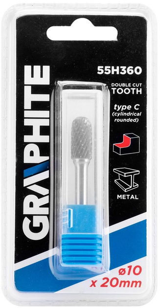 Frez do metalu Graphite HM 10 x 20 mm typ C 55H360 (5902062509048) - obraz 3