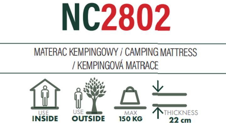 Materac kempingowy Nils Camp NC2802 191 x 137 x 22 cm XL Beżowy (5908261680557) - obraz 3