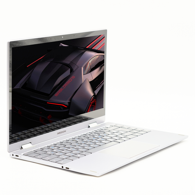 Ноутбук-планшет 14" Medion (Lenovo Group) E4272 Multi-Touch YOGA Intel Pentium Silver N5000 RAM 4 ГБ SSD 512 ГБ + eMMC 64 ГБ Intel UHD Graphics Металевий корпус б/в (3896) - изображение 3