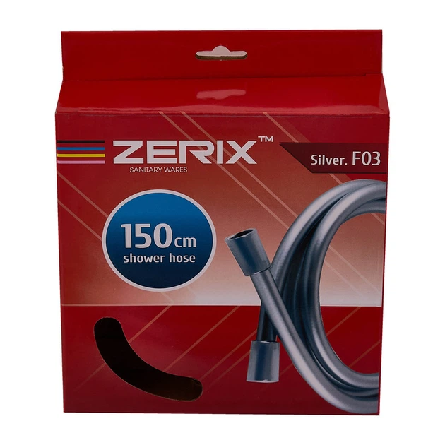 Шланг Zerix Silver.F03 - 150см Упаковка коробка (ZX5561) - изображение 3