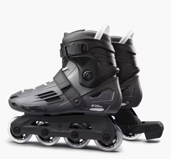 Ролики для Дорослих OXELO EU 45/46 Hard Shell MF140 Чорний (Гальма в комплект не входять) - зображення 5